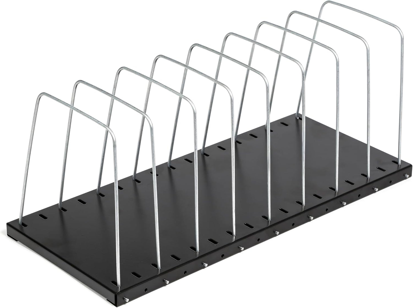 Huron Steel Wire Adjustable Vertical 8-Slot Desk File BinderOrganizer Storage