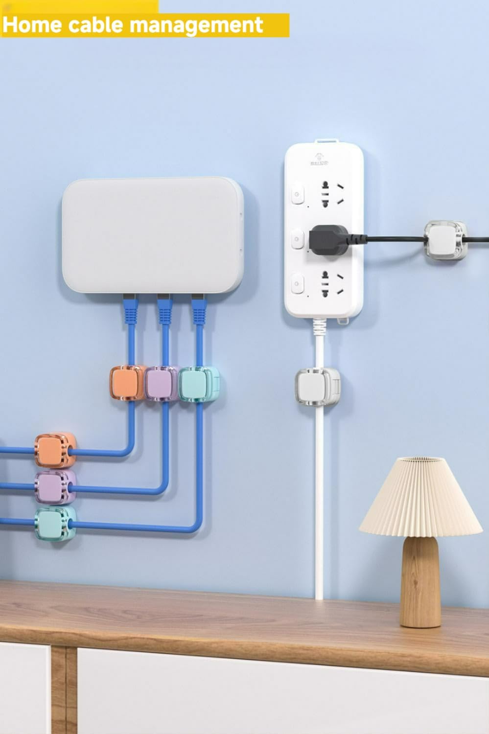 8 Pack Magnetic Cable Clips – Adjustable Cord Holder for Desk, Nightstand, Car, Office | Adhesive Cable Clips & Wire Clips for Cable Management | Organize Charger Holders for Cords, Phone Cord Holder