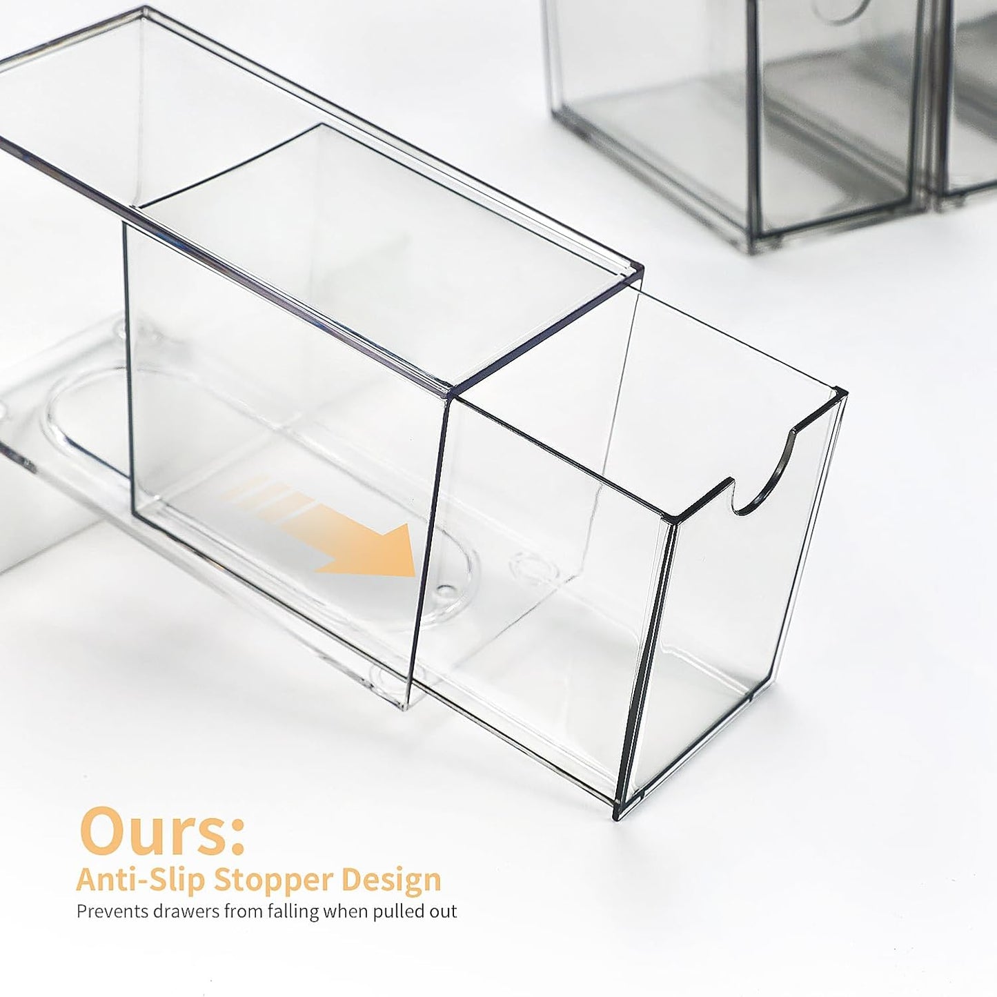 Desk Organizer with Drawers, Stackable Plastic Storage Drawers for Makeup or Desk Organization, Cabinets for Office Dressing Countertop Bathroom Bedroom (6 Packs)