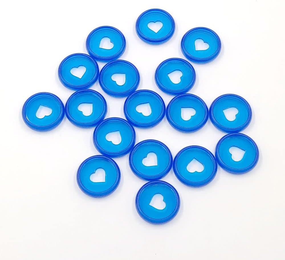 100pcs Planner Expander Discs 1.1Inch Book Binding Disc For Discbound Notebook Accessories Heart Binder Rings(Transparent Blue,1.1 inch/28 mm)