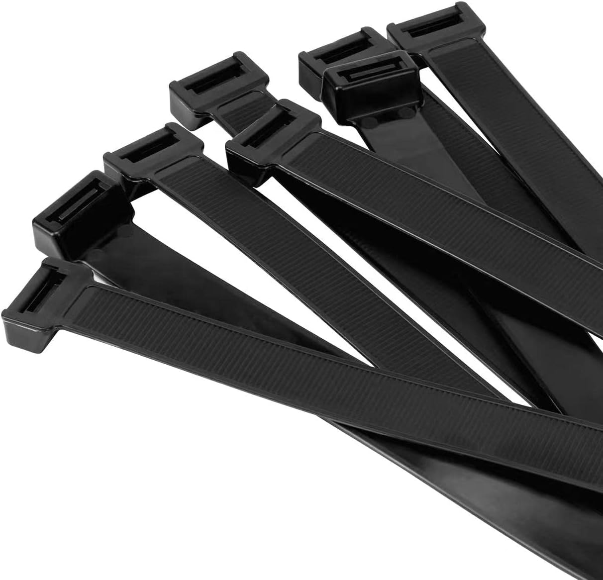 32 inch Black Cable Zip Ties Heavy Duty 15 PCS, 440 LBS Ultra Exclusive Strong Big Plastic Wire Ties, Large Cable Ties Extra Long Tie Wraps, Indoor and Outdoor Use
