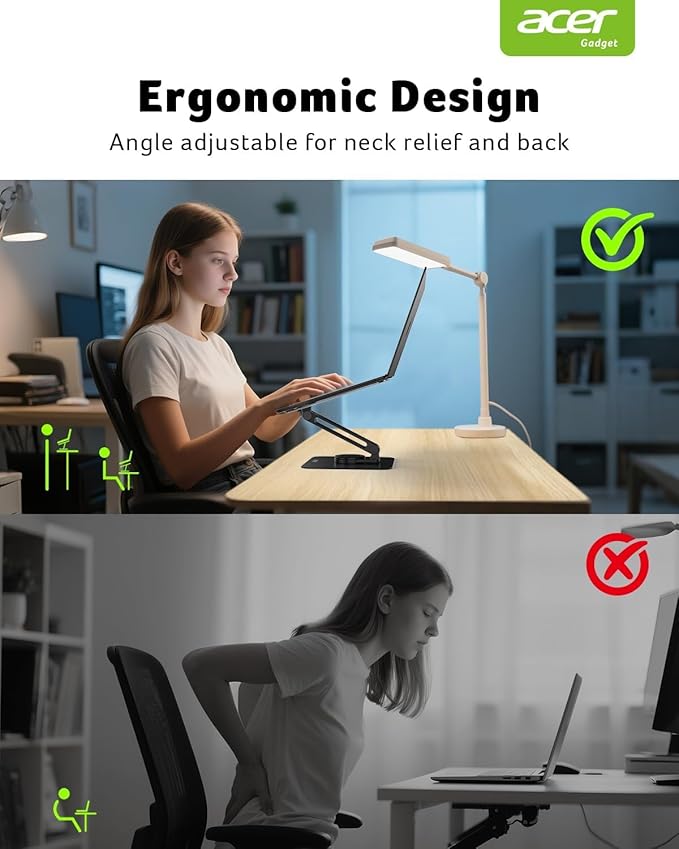 acer Laptop Stand for Desk - with 360 Swivel Base, Rotating Laptop Riser for Desk, Adjustable Computer Stand for Laptops, Ergonomic Riser Holder Foldable, Portable MacBook Pro Air (10-16") - Black