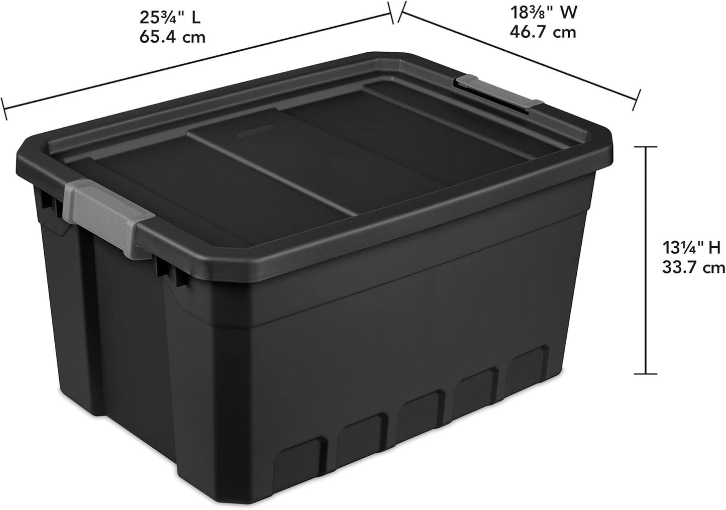 Sterilite Tote Stacker Black 19GA 14869006