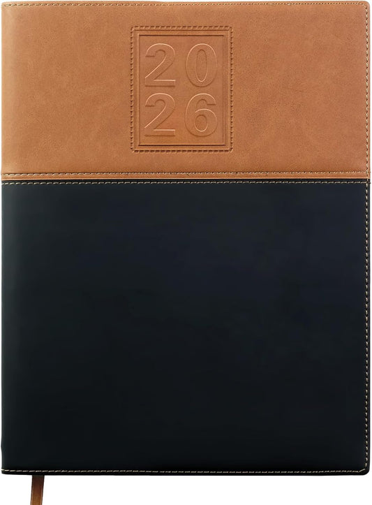 2026 Planner Calendar, 8"x10" : Includes 14 Months (November 2025 - December 2026) / 2026 Weekly Planner/Weekly Agenda/Monthly Calendar Organizer (Brown/Black)