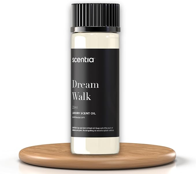 Scentia Hotel Diffuser Oil Inspired by The Hotel Scent - 20 ml 0.67 fl oz - Essential Oil Blend White Tea, Cedarwood Notes for Aromatherapy Diffusers and Humidifiers - Dream Walk, Thanksgiving Gift