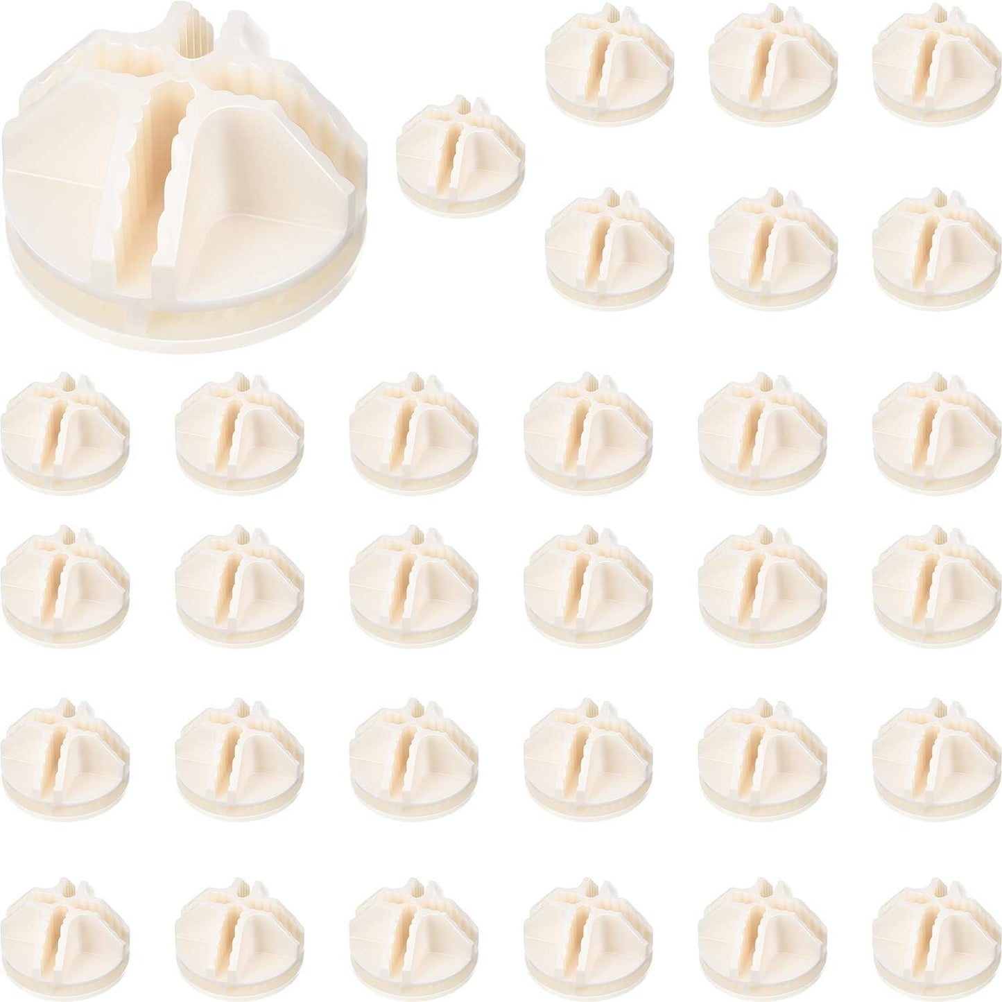 32 Pieces Cube Connectors Plastic Storage Wire Cube Organizer ABS Connectors for Modular Closet Storage Organizer and Wire Shelf (White)