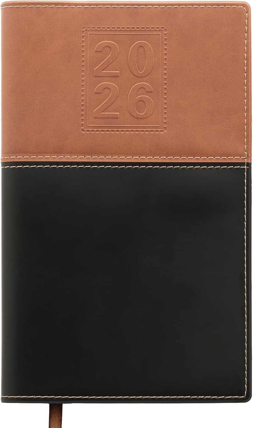 2026 Planner Calendar, 5"x8" : Includes 14 Months (November 2025 - December 2026) / 2026 Weekly Planner/Weekly Agenda/Monthly Calendar Organizer (Brown/Black)