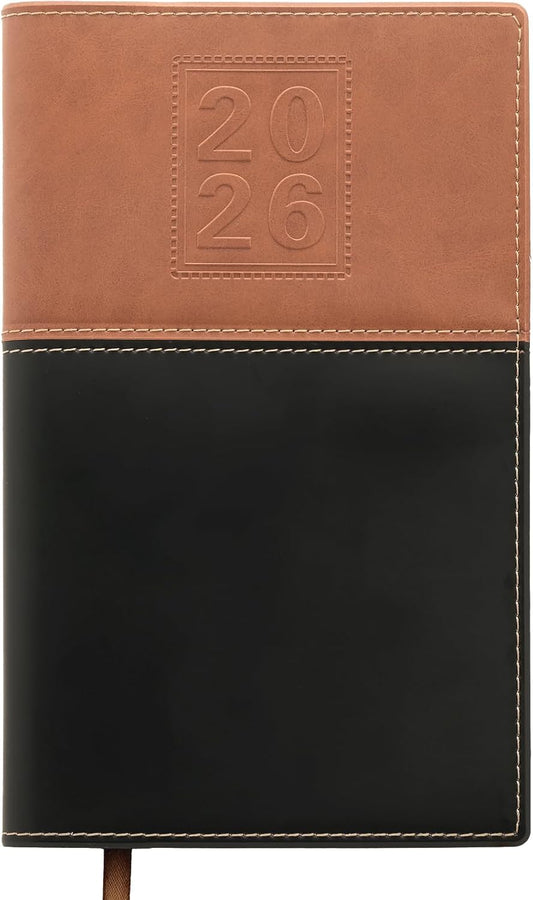 2026 Planner Calendar, 5"x8" : Includes 14 Months (November 2025 - December 2026) / 2026 Weekly Planner/Weekly Agenda/Monthly Calendar Organizer (Brown/Black)