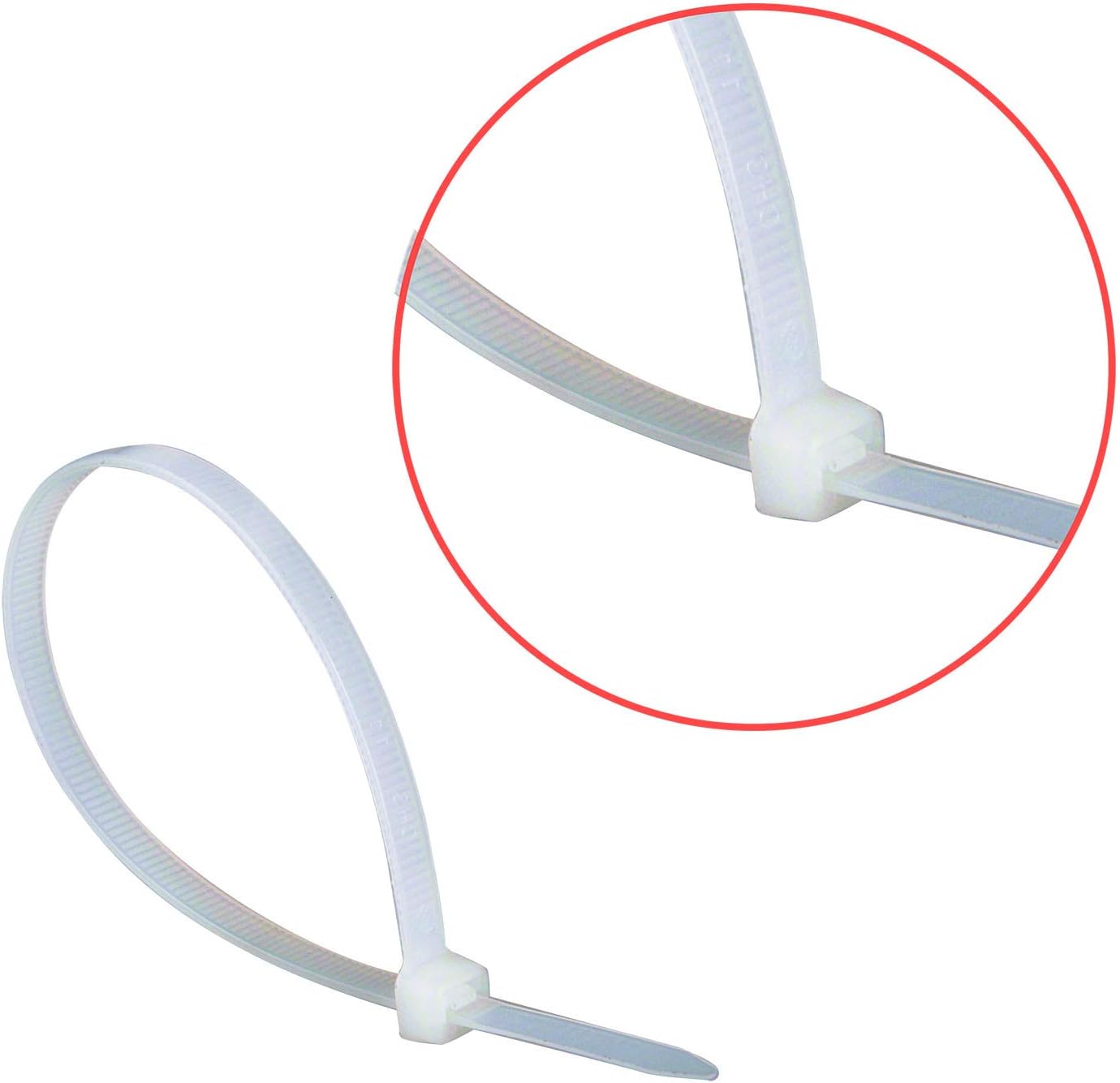 Superun Heavy Duty Zip Ties 8 Inch, 50 Lbs Tensile Strength Selflocking Wire Ties (Industrial Grade Cable Ties) Pack of 100 White