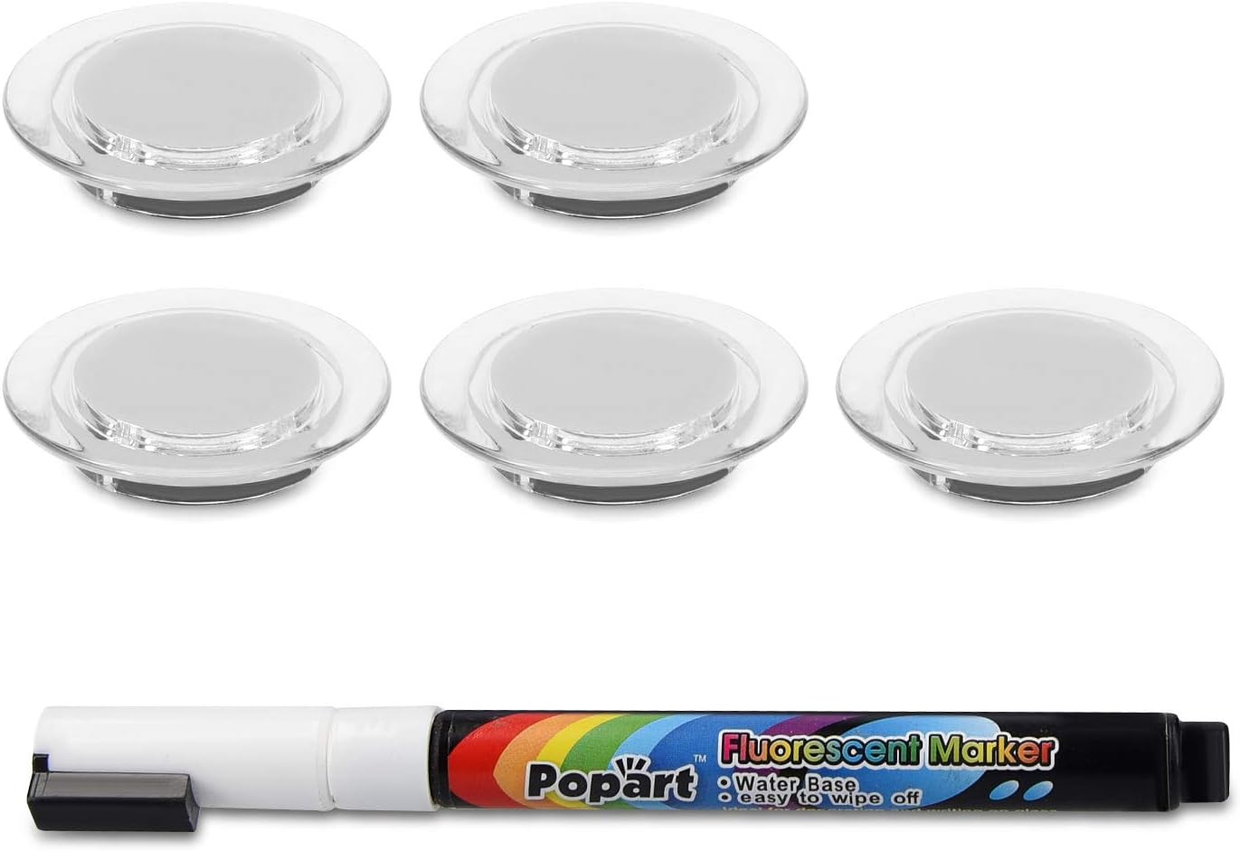 Navaris Magnetic Dry Erase Board - 16 x 24 inches Decorative White Board for Wall with Design, Includes 5 Magnets and Marker - Starry Sky and Tree