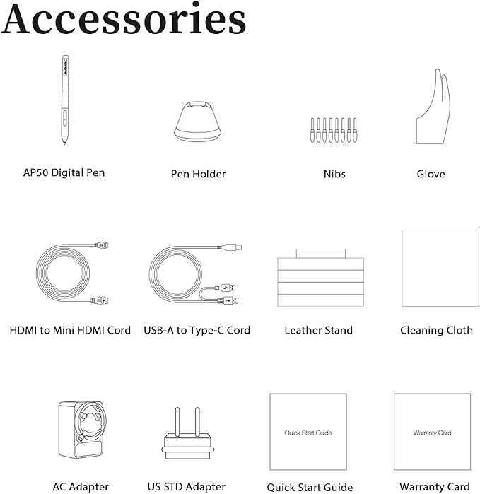 GAOMON PD1220 11.6’’ Pen Display (Charcoal Grey) 86% NTSC Full Laminated Graphics Drawing Tablet with Tilt Support 8192 Levels Passive Stylus, Compatible with Windows & Mac &Android