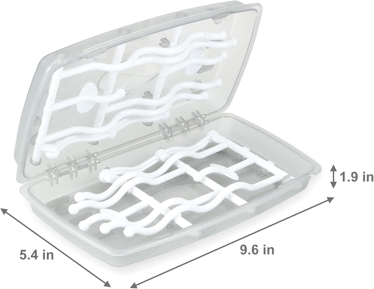 PandaEar Travel Bottle Drying Rack Space Saving| Portable Baby Bottle Dry Rack| Upright Vertical Collapsible Water Bottle Drying Rack| Dryer Rack for Baby Bottles Accessories