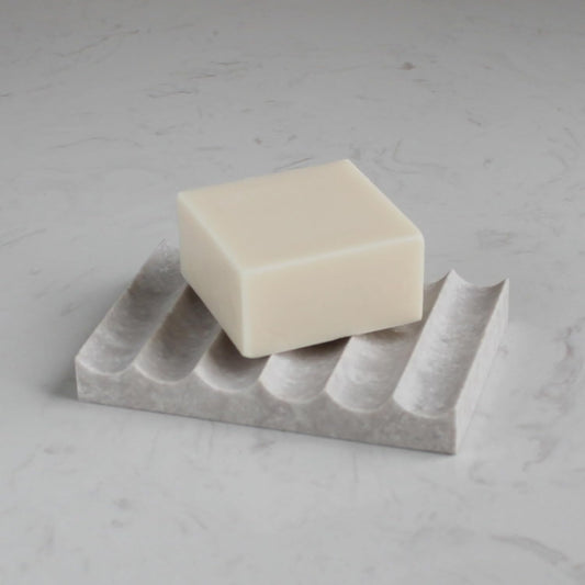 Luxury Travertine Soap Dish, Rectangle Soap Holder, Jewelry Ring Dish, Sponge Holder for Bathroom Kitchen -Grey