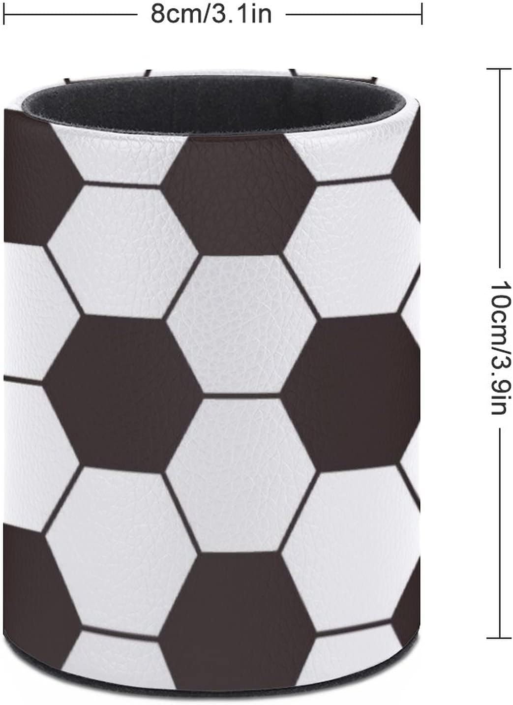 Soccer Ball Pen Holder Pencil Organizer Cute Pencil Cup Desk Decor Makeup Brush Holder Dice Cup PU Multifunctional Office Suppliesfor Home Classroom School