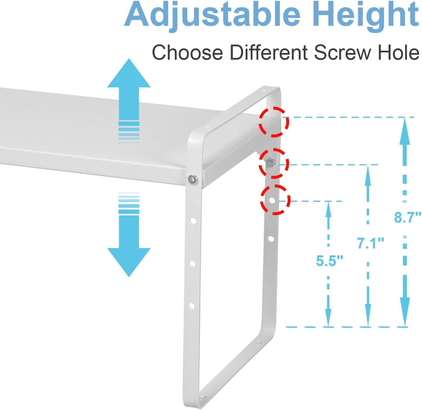 Set of 2 Expandable Cabinet Shelf Organizer, Stackable Kitchen Countertop Shelves Spice Racks, Small Storage Shelf For Cupboard Counter Tabletop, 30 LBS Heavy Duty, Adjustable, 11.8" to 17.7" Long