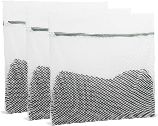 3 Pcs 24 * 24 inch large laundry bag, laundry storage, washing machine bag with zipper mesh, travel storage and sorting bag for Clothes,Fitted sheets,Sweater, Shoes