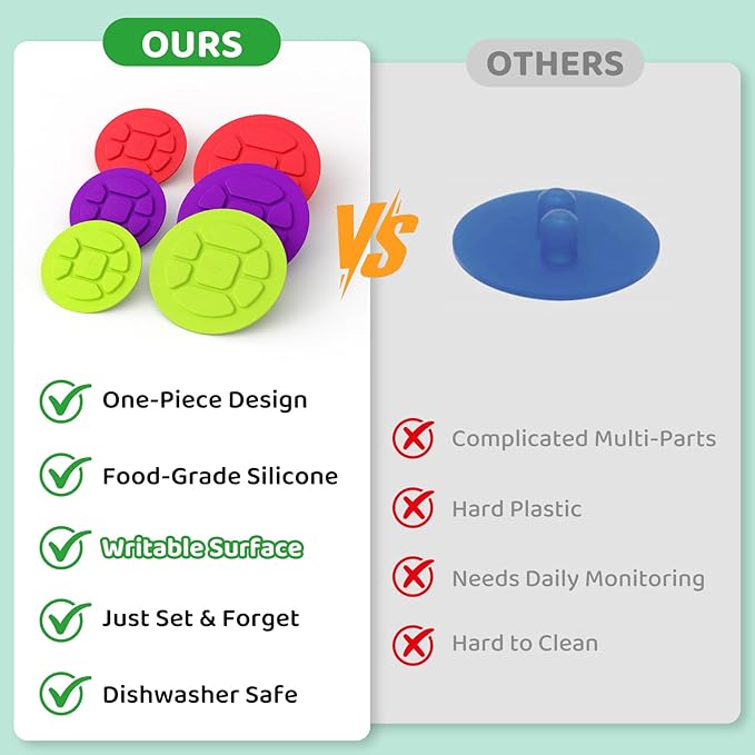 The Complete Fermentation Kit: 6-Pack Fermenting Lids for Wide & Regular Mouth Mason Jars,Versatile Airlock Lids for Pickles, Kimchi & Sauerkraut,BPA-Free Silicone, Fail-Proof Seal