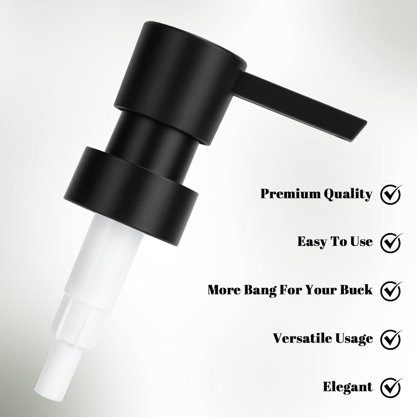 Plastic Soap Dispenser Pump Replacement Refill Dispenser for Standard 28/400 Thread Size for Lotion Dish Soap Kitchen Bathroom 2 Pack