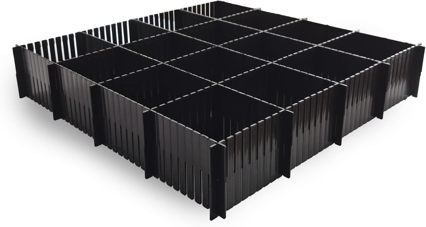 40Pcs Drawer Dividers, 14.96" x 2.76", Thin, DIY Plastic Drawer Separators, Large Adjustable Dresser Drawer Organizer for Clothes, Bedroom, Bathroom, Kitchen Cutlery, Desk, Office Storage