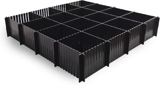 40Pcs Drawer Dividers, 14.96" x 2.76", Thin, DIY Plastic Drawer Separators, Large Adjustable Dresser Drawer Organizer for Clothes, Bedroom, Bathroom, Kitchen Cutlery, Desk, Office Storage