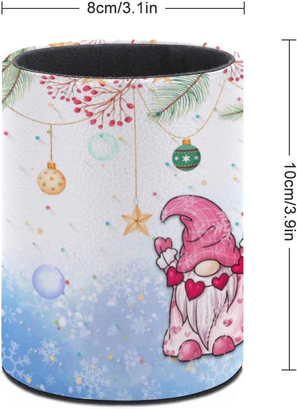 Gnomes Pen Holder Pencil Organizer Cute Pencil Cup Desk Decor Makeup Brush Holder PU Multifunctional Office Suppliesfor Home Classroom School