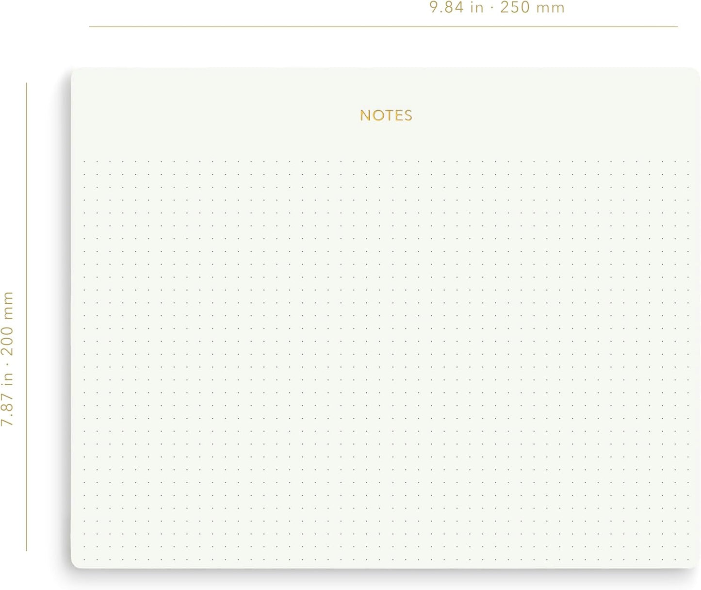 Mouse Pad Notepad for Professionals, 3 Pack, 9.8" x 7.9", 150 Sheets (50 Each), Minimalist, Gold Foiled, Dotted Layout, Executive's Desk Note Pad, To Do List Notepad, Eco-friendly, FSC™ Certified Planner Pad