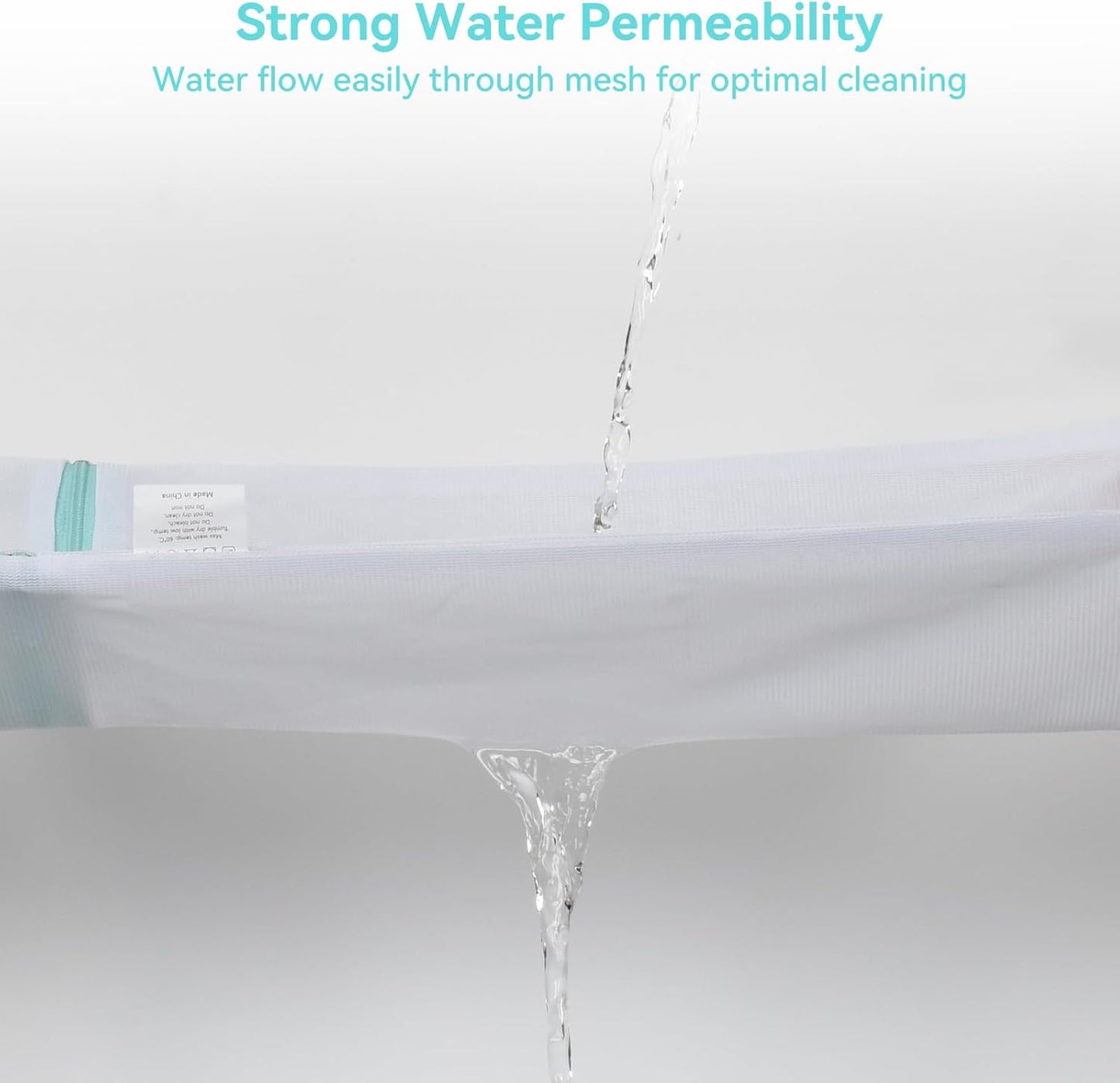 OTraki Mesh Laundry Bag for Delicates 12x16 inch Small Laundry Wash Bags for Washing Machine with Reinforced Zipper Soft Fine Mesh Lingerie Bags for Washing Delicates Bra Socks Underwear, White