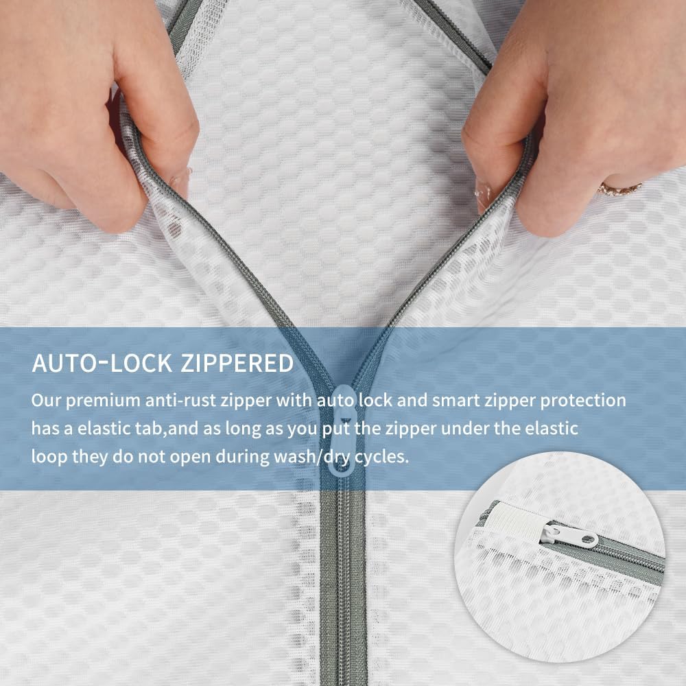 3 Pcs 24 * 24 inch large laundry bag, laundry storage, washing machine bag with zipper mesh, travel storage and sorting bag for Clothes,Fitted sheets,Sweater, Shoes