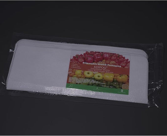 Non-Stick Silicone Dehydrator Liners: 11.4x11.4 inch Fit Cercker/CE-12 Fendia/FDS-10 BPA-Free Easy Clean Reusable Mesh Sheets for Healthy Snacks 12-Pack