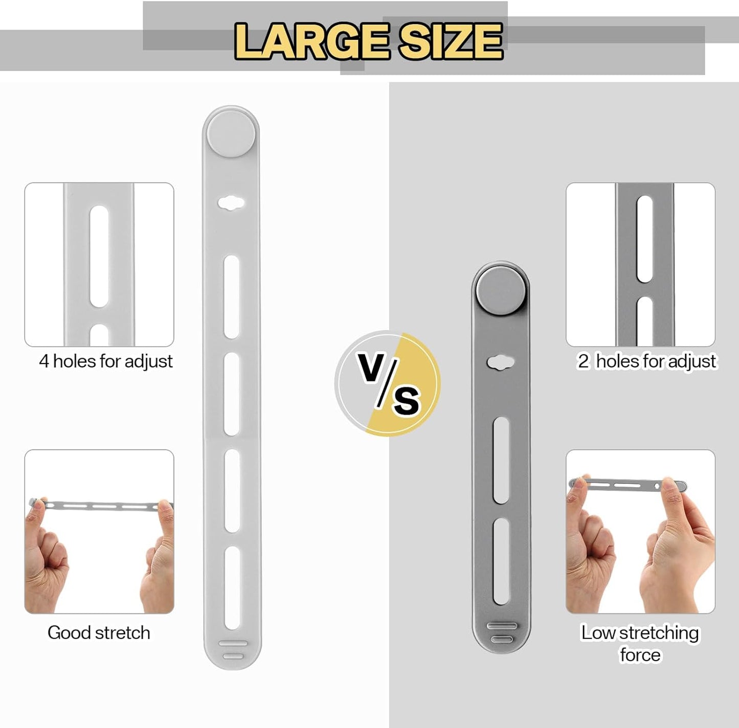 42 Pcs Silicone Cable Ties Reusable Cord Straps Multipurpose Elastic Cable Organizer for Bundling Fastening Earphone Phone Charger Home Office School(Black White Grey)