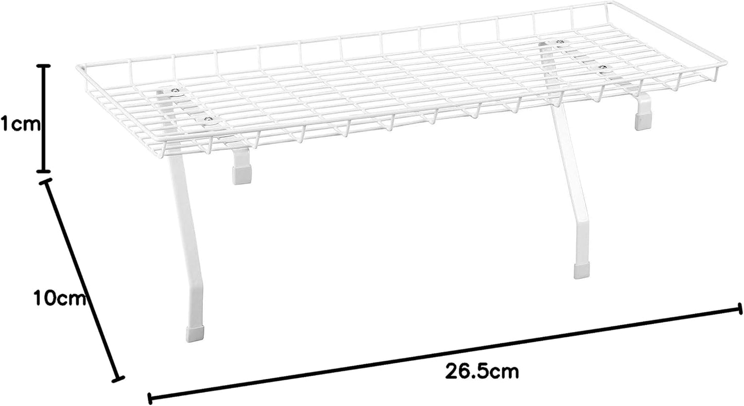 Household Essentials 05100 Rear Display Over-The-Washer Storage Shelf | Organize and Store Laundry Room Supplies | White