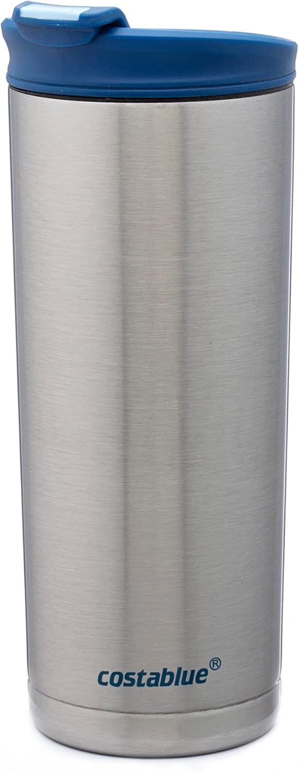 Travel Coffee Mug - 16 Oz. Stainless Steel Insulated Coffee Mug, Leak Proof Tumbler w/Dishwasher Safe Lid, Double Wall Travel Coffee Cup, Reusable Insulated Tumbler for Hot & Cold Beverages