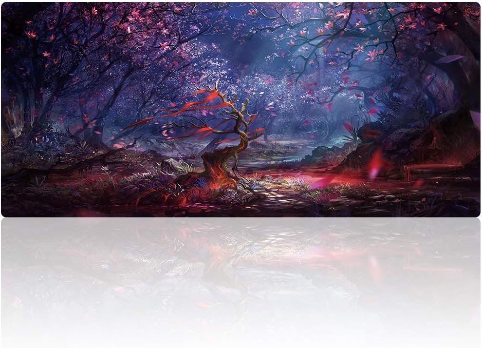 XXL Professional Large Mouse Pad & Computer Game Mouse Mat (35.4x15.7x0.1IN, 90x40 Forest)