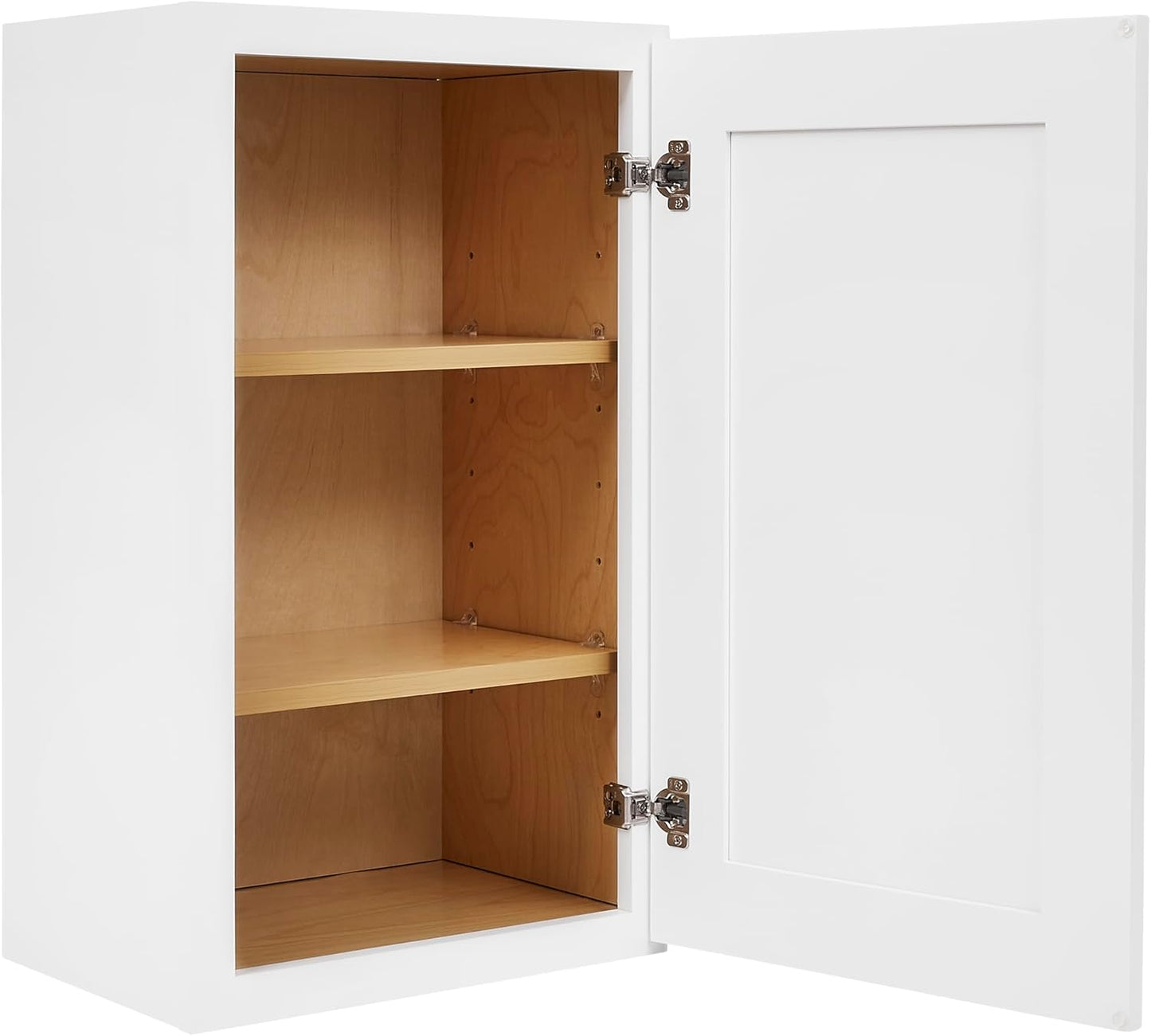 White Shaker Wall Cabinet - Ready to Assemble, Perfect for Kitchen, Laundry, and Bathroom Storage - 18" W x 30" H x 12" D