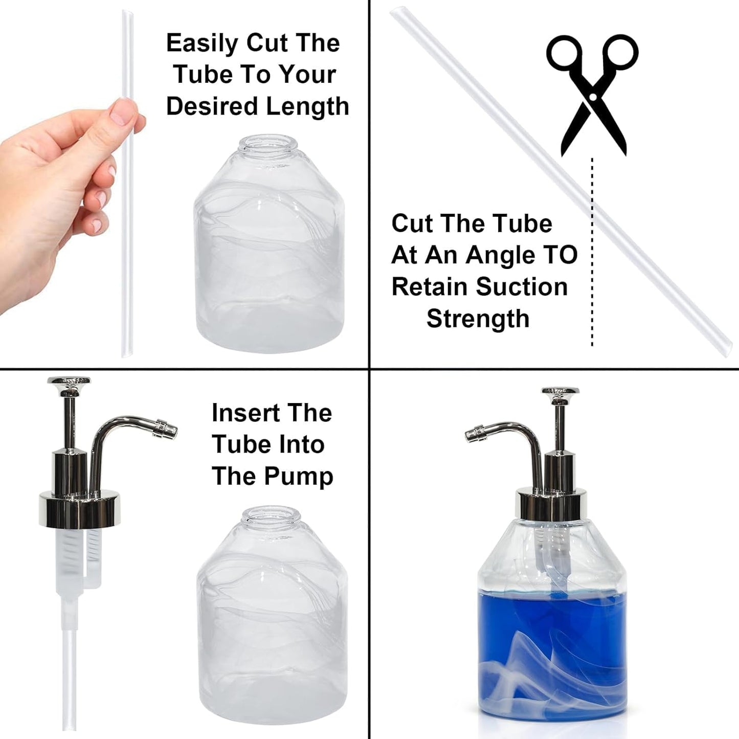 Soap Dispenser Pump Head, Replacement for 1.3in (33 mm) Neck Size Bottles, Rust Proof & Leak Proof for Soap Lotion Bottle Upcycling (Silver)