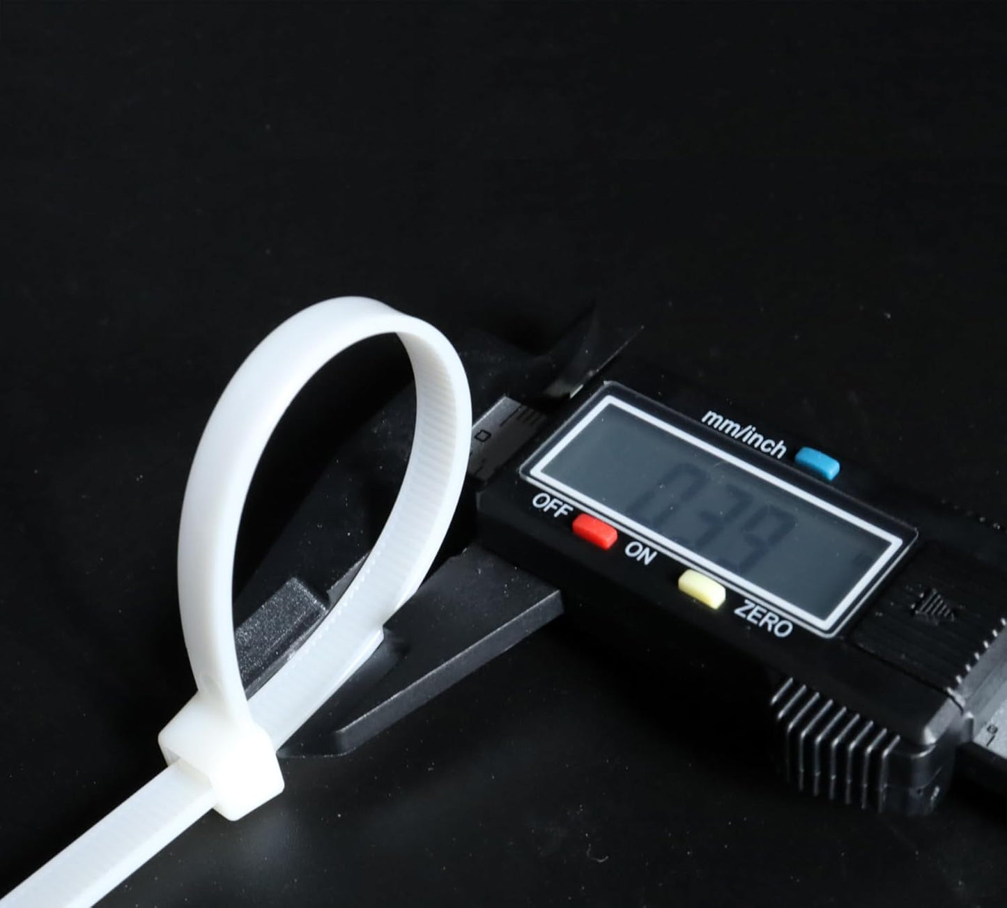 48 inch white heavy duty zip ties, UV-resistant, extra long nylon cable ties, 12 pieces, 200 lb tensile strength