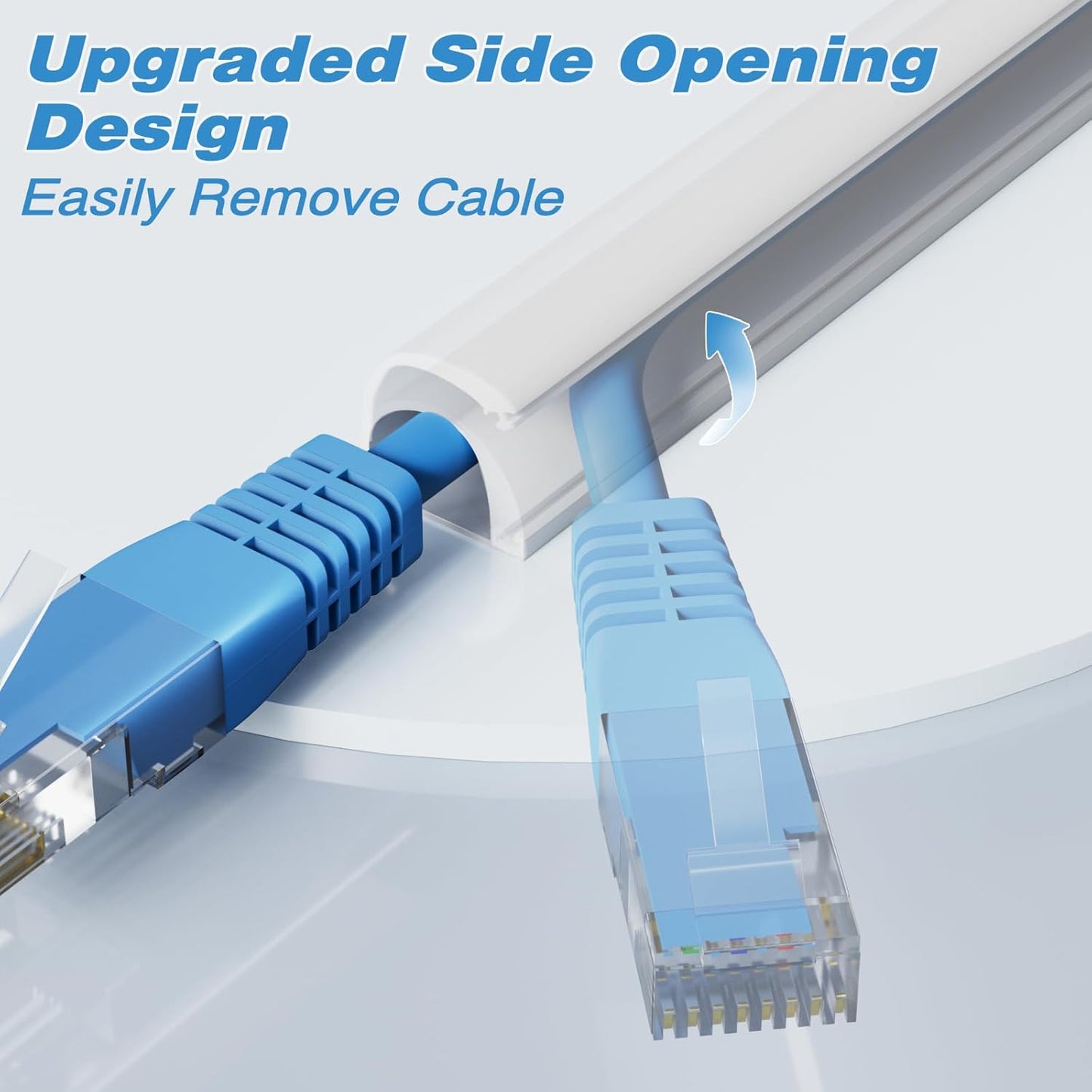 39" Silicone Cord Hider for 1 Cord,Flexible Side-Opening Self-Adhesive Cord Covers for Wires on Wall Mount TV,Easier Setup for Home Office Cable Management Wire Hider,0.54" W x 0.39" H,White