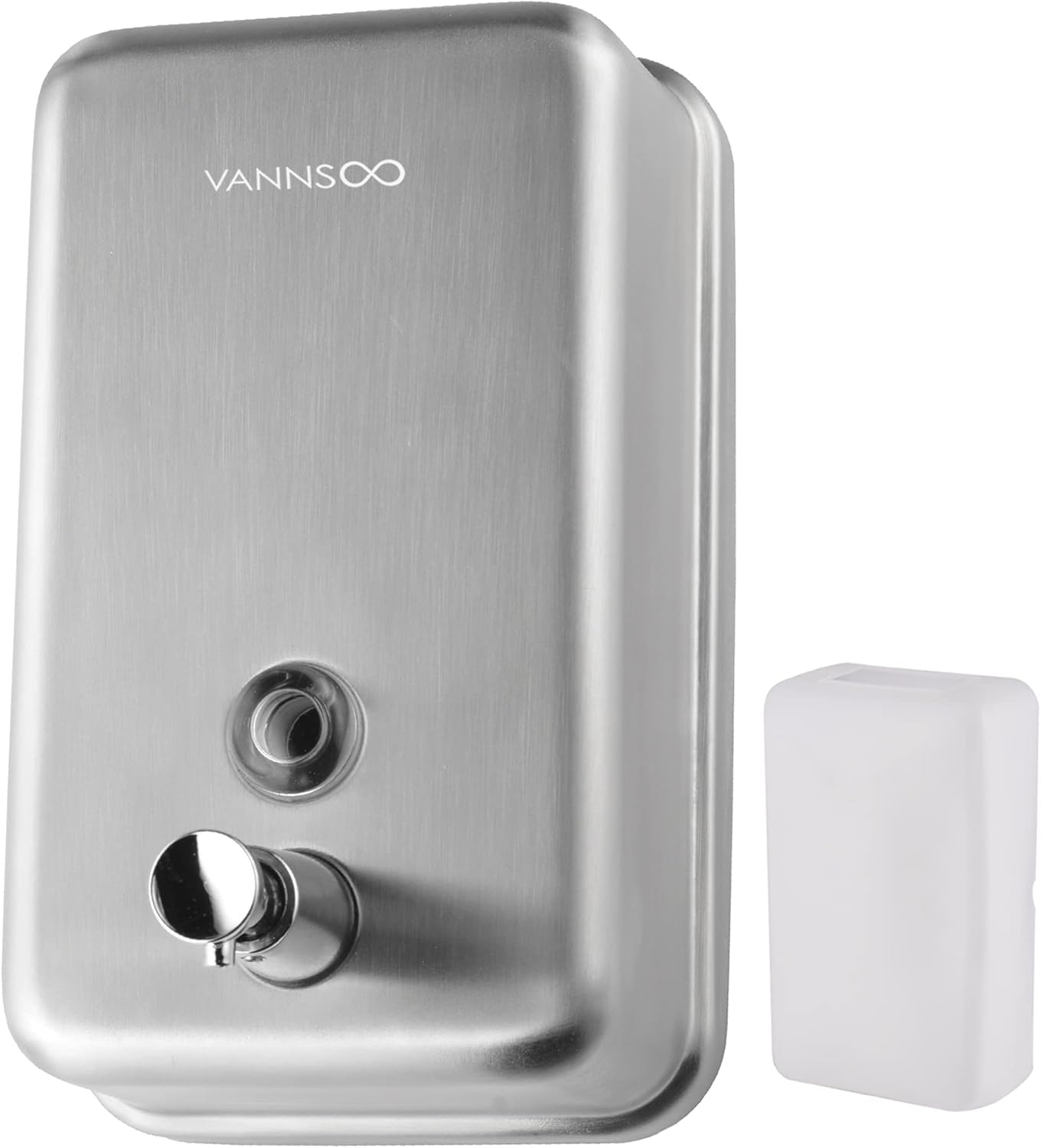 Commercial Wall Mount Stainless Steel Soap Dispenser, Corrosion Proof Lining Liquid Hand Sanitizer Dispenser Bathroom 1100ml / 37oz. (Vertical)