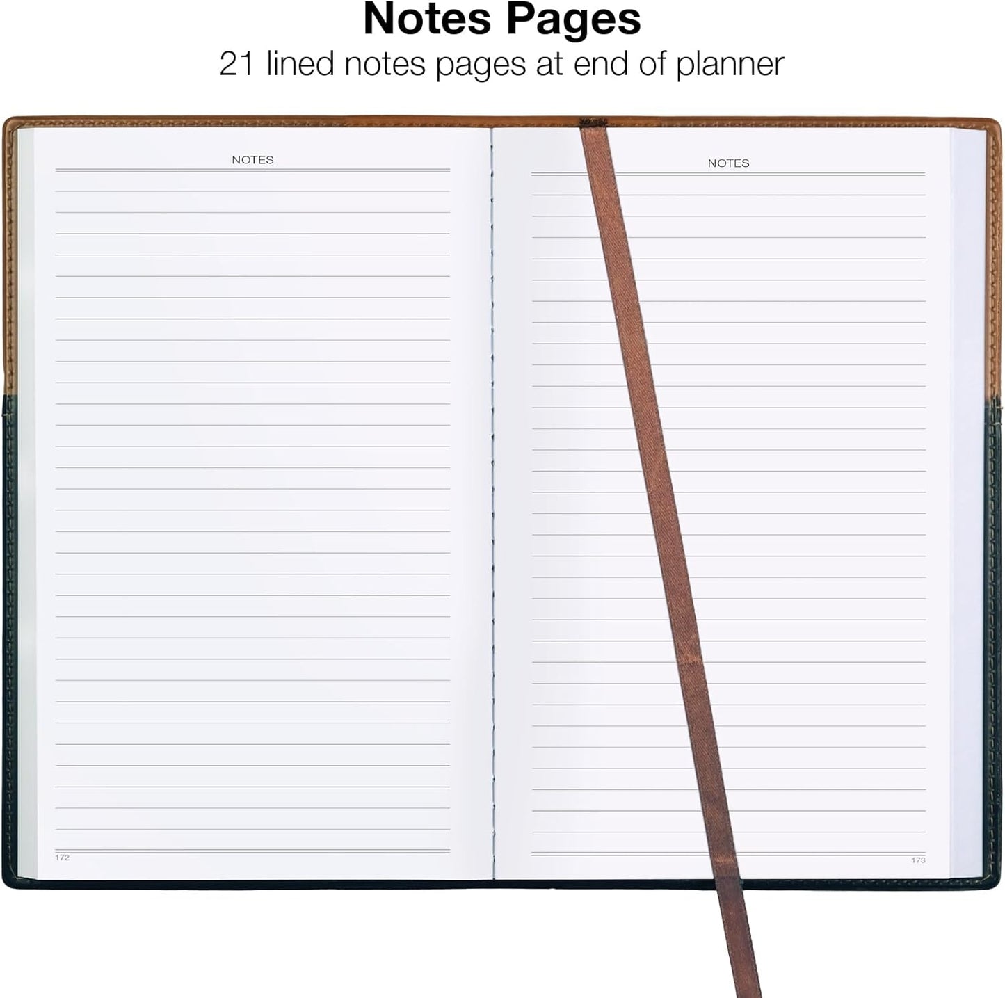 2026 Planner Calendar, 5"x8" : Includes 14 Months (November 2025 - December 2026) / 2026 Weekly Planner/Weekly Agenda/Monthly Calendar Organizer (Brown/Black)