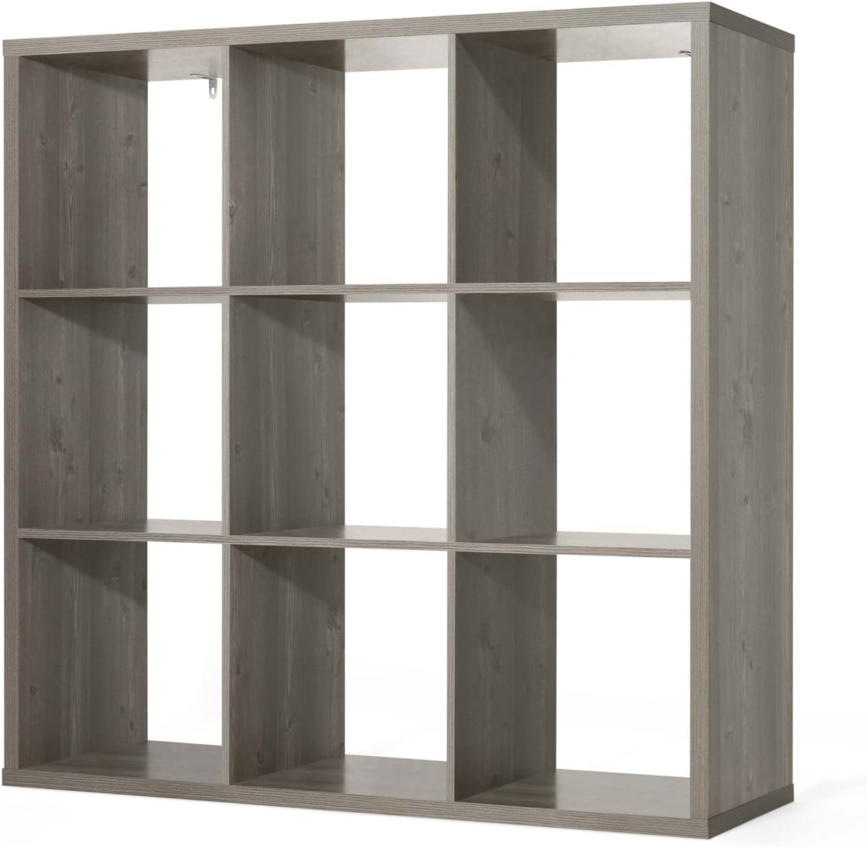 CAPHAUS Sturdy Room 13-Inch Cube Storage Organizer Shelf, with Extra Thick Exterior Edge, Open Storage Shelf Divider, Bookcase, 6-Cube / 8-Cube / 9-Cube, Colors Available in Rustic Grey Oak and White