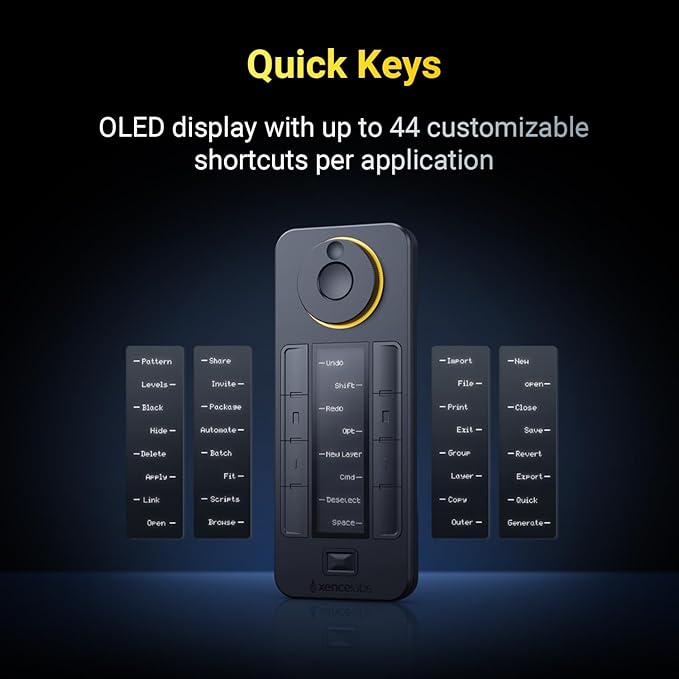 Xencelabs Pen Display 24+ Industry-First Pen Display with Calman Ready, Drawing Tablet with 4K Screen Monitor, Graphic Display with 44 Customizable Quick Keys, 2 Battery-Free Pens for Win/Mac/Linux