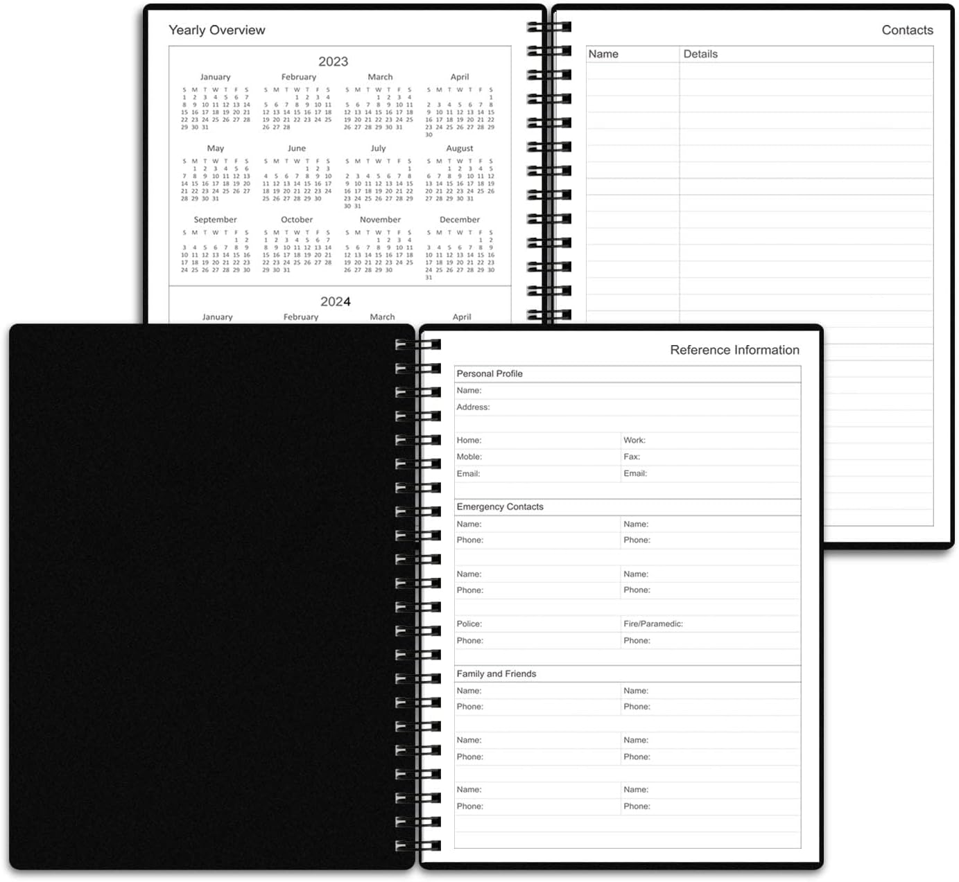 Tiankool Undated Daily Planner,Undated Planner with Hourly Schedules, Top Priorities Items and To Do List, Appointment Book for Time Management, 5.8 × 8.2 Inch