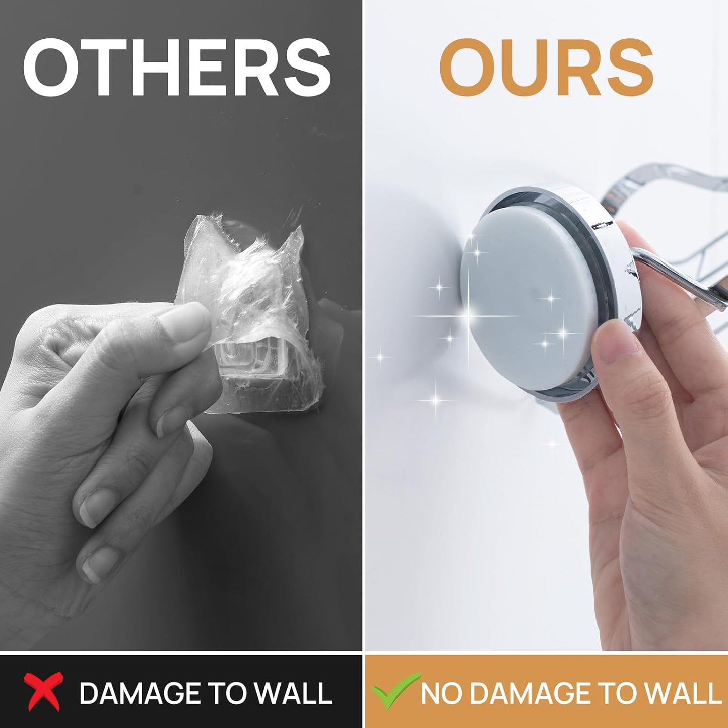 LEVERLOC Soap Dish, Soap Bar Holder for Shower Suction Cup Wall Mounted, Stainless Steel No-Drilling Removable Waterproof Sponge Holder for Bathroom Bathtub Kitchen Sink, Keep Dry, Silver