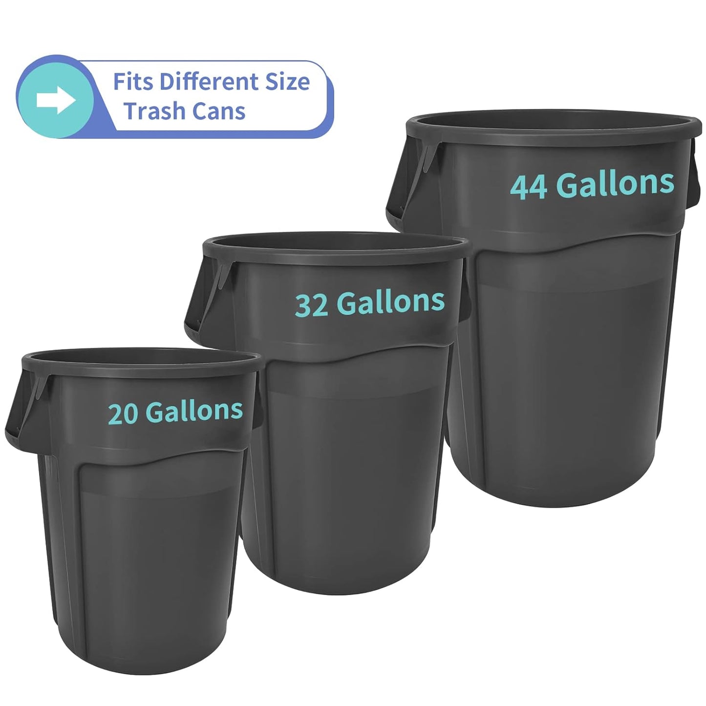 MOLIGOU Trash Can Caddy Bag, 12 Pockets Garbage Can Caddy Organizer Bag for Cleaning Tools and Supplies, Fits 20-44 Gallon Can (Black)