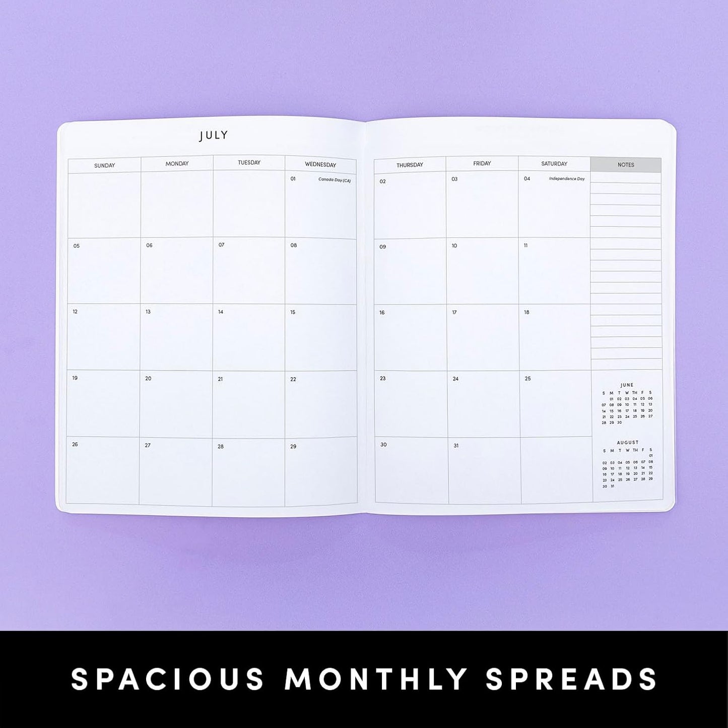 PAPERAGE 2026 Monthly Planner, 12 Months (January 2026 - December 2026), 8 in x 10 in, 2026 Planner with Large Monthly Spreads & Calendar Views, Note Pages, To Do Lists & Trackers, – Cherry Blossom