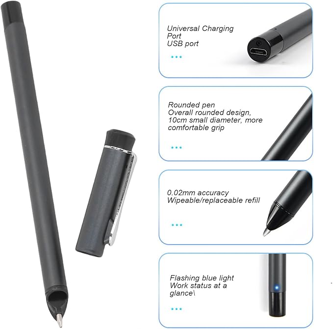 Yunseity Digital Notebook with Smart Pen, Real Time Sync for Digitizing, Bluetooth Wireless Paper Smart Writing Set, Convert to Text, Storing and Sharing Paper Note, for iOS for and (Light Blue)