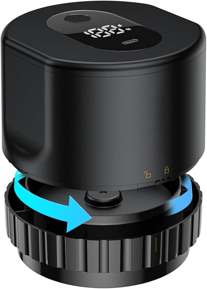 Electric Mason Jar Vacuum Sealer, Automatic Jar Vacuum Sealer Kit for Wide and Regular Mouth Lids, Birthday Gifts for Mom, Portable Vacuum Sealer Machine for Canning, Food Storage