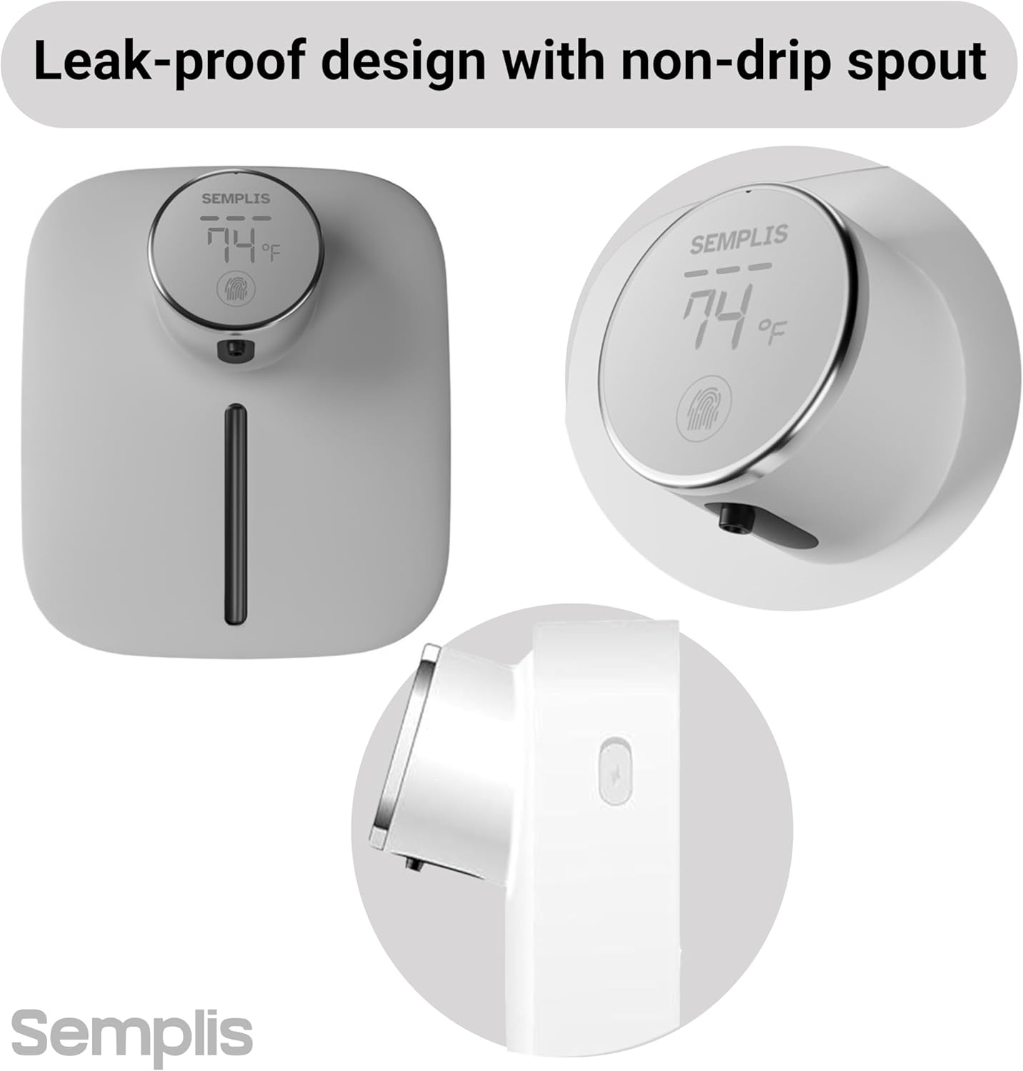 Automatic Soap Dispenser – Touchless Foaming Hand Soap Dispenser with Digital Display, 6 Adjustable Foam Levels, USB Rechargeable Wall‑Mount for Bathroom & Kitchen, 10.82 oz/320 ml