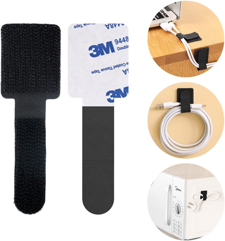 319pcs Cable Management Organizer Kit, Desk Cord Organizer, 98 Adhesive Cable Clips Holder, 17 Reusable Cable Strap, 4 Cable Sleeve Split, and 200 Nylon Cable Zip Ties (White)