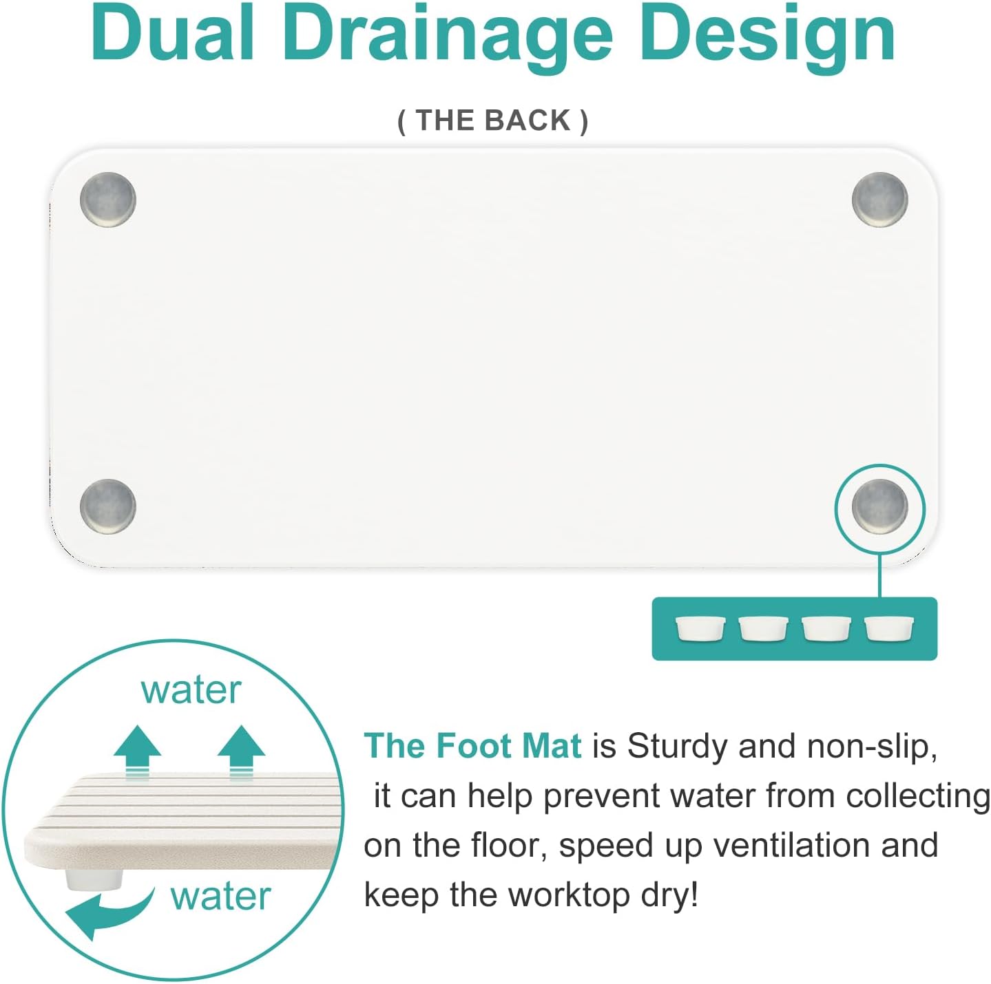 Diatomaceous Earth Dish Drying Mat for Bathroom Sink Tray Kitchen Counter Soap Dish White Diatomite Stone Sink Trays Absorbent Coasters Water Absorbing Stone Quick Drying Tray Kitchen Sink Accessories